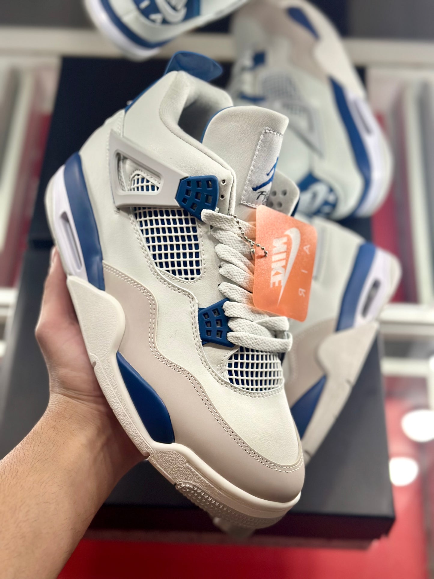 Air Jordan retro 4 military Blue