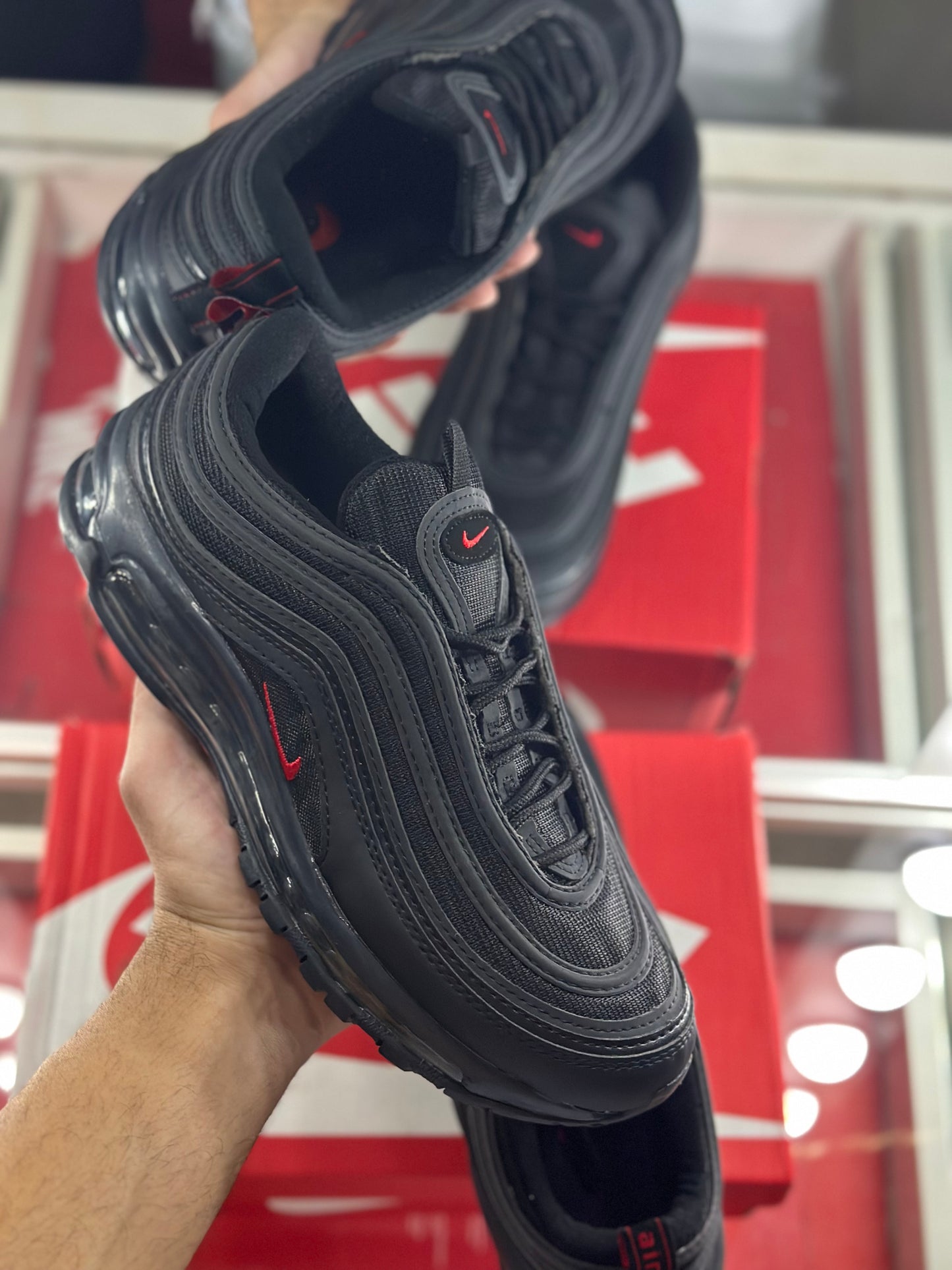 Nike air max 97 red logo