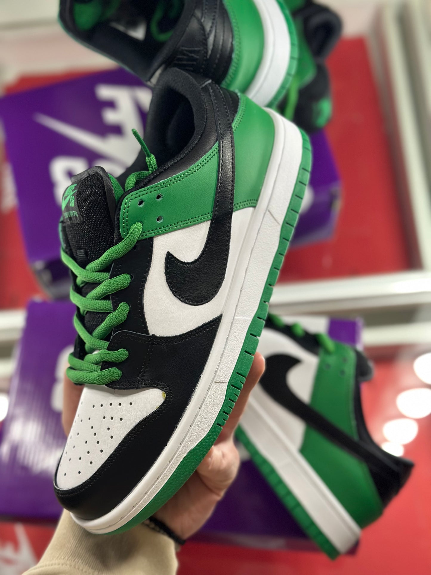 Nike dunk low sb classic green