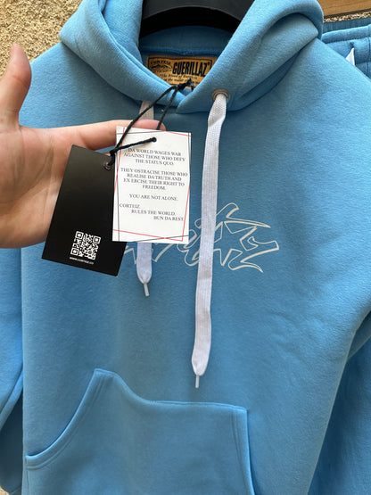 Corteiz Alcatraz Hoodie Tracksuit Baby Blue