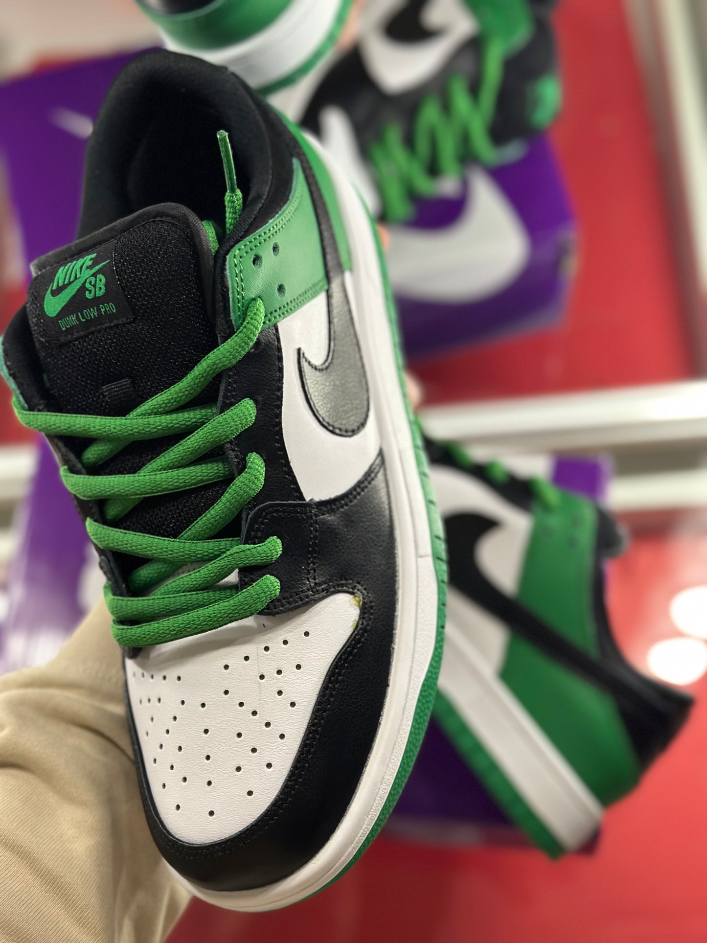 Nike dunk low sb classic green